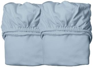Leander Spannbettlaken für das Babybett, 2 Stk., blau