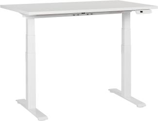 Schreibtisch weiß 120 x 72 cm elektrisch höhenverstellbar DESTIN III