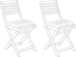 Sitzkissen für Stuhl FIJI 2er Set cremeweiß 29 x 38 x 5 cm