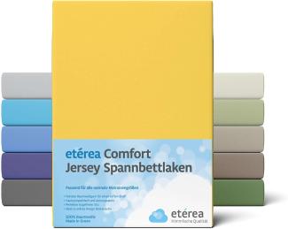 etérea Comfort Jersey Spannbettlaken Gelb 200x200 cm - 200x220 cm