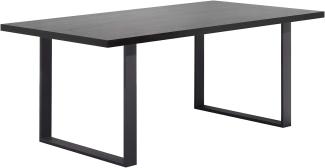 i-flair Esszimmertisch Macon 160x90 cm Kufentisch Holztisch Esstisch Kufengestell Tisch mit Tischplatte und Kufen - alle Größen und Farben (Nussbaum + Schwarz)