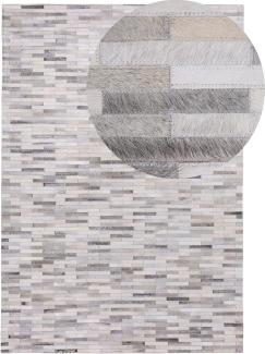 Teppich Kuhfell grau 160 x 230 cm Patchwork AHILLI