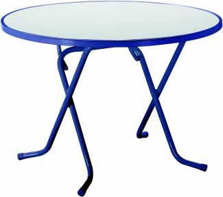Best Freizeitmöbel 26521020 - Blau - Weiß - Stahl - Rundform - 4 Bein(e) - 100 cm