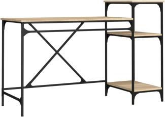 Schreibtisch mit Regal Sonoma-Eiche 135x50x90 cm Holzwerkstoff