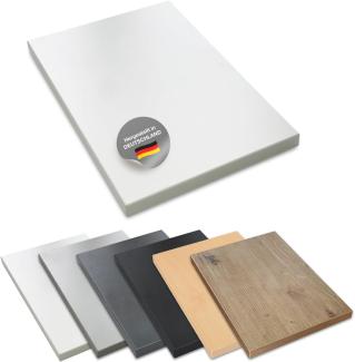 vabo Schreibtisch-Platte - Kratzfeste Tischplatte - bis zu 120 kg belastbar - moderner Büro-Tisch Aufsatz mit Laserkante - 140x80x2,5 cm - Weiß