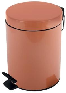 Spirella Kosmetikeimer "Sydney Terracotta Rot" Mülleimer Treteimer Abfalleimer - 3 Liter – mit herausnehmbaren Inneneimer