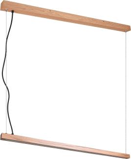 LED Balken Pendelleuchte BELLARI aus Holz dimmbar, Breite 115cm