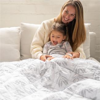 aden + anais™ Embrace beschwerte Decke fürs Wohnzimmer, Gewichtete Decke für Kinder oder Erwachsene, 1. 8Kg, Familiendecke mit Glasperlen, hypoallergene Baumwollpopeline, 152x177cm, Zenith