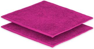 2x Seiftuch Frottier 500 g/m² 30 x30 cm Pink