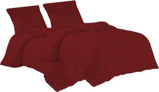 livessa Bettwäsche 135x200 4teilig Baumwolle - Bettwäsche mit Reißverschluss: 2er Set Bettbezug 135x200 cm + 2 Kissenbezug 80x80 cm, Oeko-Tex Zertifiziert, aus%100 Baumwolle Jersey (140 g/qm)