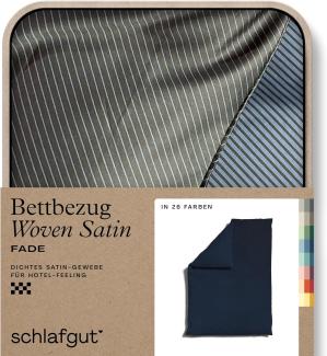 Schlafgut Woven Fade Bettwäsche | Bettbezug einzeln 155x220 cm | blue-deep-black