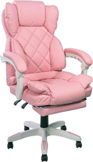Schreibtischstuhl Design Bürostuhl TV Sessel Chefsessel Relax & Home Office, Farbe:Rosa