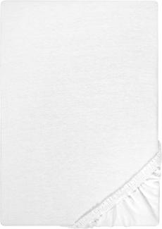 Castell Jersey-Stretch Spannbettlaken 180x200 cm - 200x200 cm Weiß