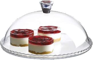 Glas Tortenplatte mit Haube 32cm Patisserie