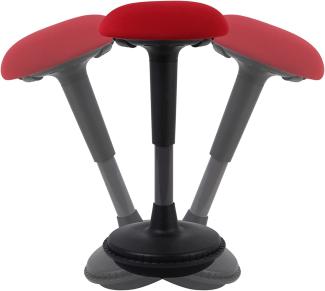 Flexispot Ergonomie Wobble Hocker Arbeitshocker Bürohocker Ergonomische Stehhilfe Hoch verstellbar Sitzhocker Drehhocker Perfekt für Stehpult (rot)