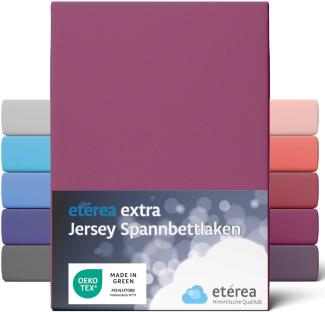 etérea Extra Jersey Spannbettlaken Bordeaux 140x200 - 160x220 cm
