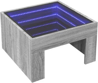 Couchtisch mit Infinity-LED Grau Sonoma 50x50x30 cm 847607