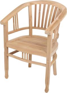 Armsessel Rinca Teak Holz Outdoor Sessel Stuhl Garten Gartenstuhl Relaxsessel