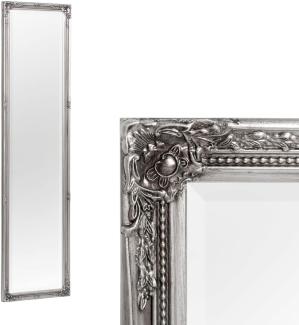 Wandspiegel barock 130x40cm cm Spiegel Antik-Silber Gracy Holzrahmen Facette