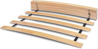 Rollrost 100x200 cm für Bett - Hochwertiger Rolllattenrost 17 Gebogene Birkenholzlatten mit Band verbunden. Lattenroste holzlatten Klappbar Bestimmt für Feder- sowie Schaummatratzen. (100x200)