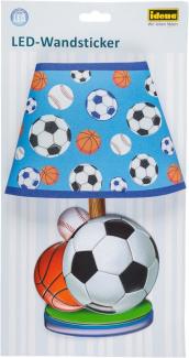 Idena 31255 - LED Wandsticker Lampe Fußball, mit Licht Sensor, ca. 31 x 18 cm