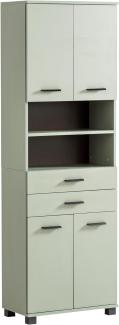 Schildmeyer Hochschrank Palermo, Holzwerkstoff, Pistazie, 59,8 x 23,6 x 180,9 cm (B/T/H)