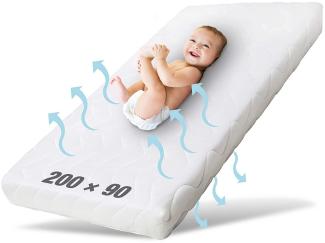 Ehrenkind® Kindermatratze Pur | Baby Matratze 90x200 | Babymatratze 90x200 aus hochwertigem Schaum und Hygienebezug
