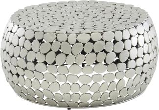 KADIMA DESIGN Moderner Aluminium Couchtisch in Silber - Unikat handgefertigt - Stilvolles Design - Vielseitig einsetzbar - Große Tischplatte.