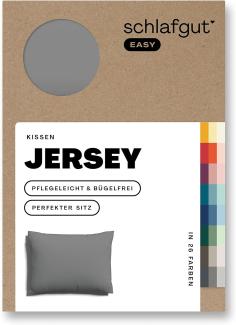 Schlafgut Kissenbezug EASY Jersey | Kissenbezug einzeln 60x80 cm | grey-mid