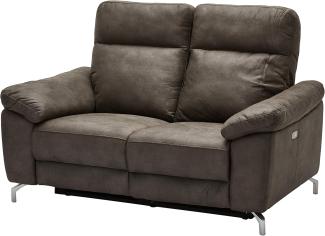 Relaxsofa Braun Stoff 2-Sitzer Selesta