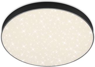 Briloner LED Deckenleuchte Flame Star schwarz Ø 38,7 cm mit Sternenhimmel