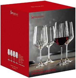 Spiegelau Vorteilsset 4 x 4 Glas/Stck Rotweinglas 445/01 LifeStyle 4450171 und Geschenk + Spende
