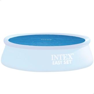 Intex 28010 Pool-Solarabdeckung Überirdischer Pool Aufblasbarer Pool Rund Blau Polyethylen 2 06 m