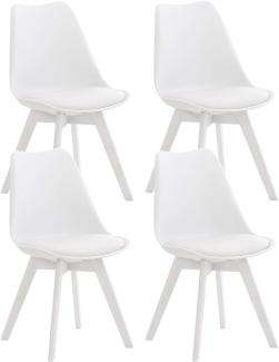 4er Set Stuhl Linares Kunststoff weiß/weiß