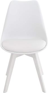 4er Set Stuhl Linares Kunststoff weiß/weiß