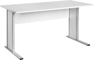 Möbelpartner Manni Schreibtisch, lichtgrau, ca. 140,0 x 65,0 x 72,2 cm