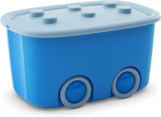 Kis Alto L Aufbewahrungsbox Funny Box 46 Liter in hellblau-blau, Plastik, 58x38.5x32 cm