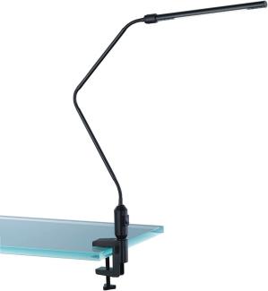LED Klemmleuchte, mit Fuß, schwarz, flexibel, H 64,5 cm