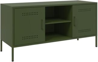 TV-Schrank Olivgrün 100,5x39x50,5 cm Stahl 842992