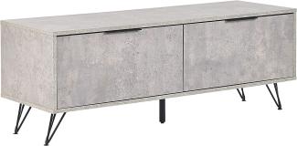 TV-Möbel Betonoptik grau schwarz 120 x 40 x 46 cm HALSTON
