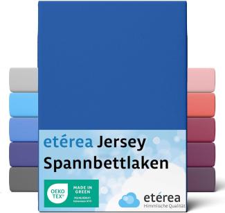 etérea Comfort Jersey Spannbettlaken Blau 140x200 cm - 160x200 cm