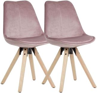 Wohnling Stühle im 2er-Set rosa