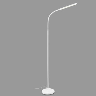 BRILONER – LED Stehlampe dimmbar als Deko im Wohnzimmer und Leselampe, Schwenkbare LED Lampe, Wohnzimmerlampe, Touch, Indirekte Beleuchtung, Weiß