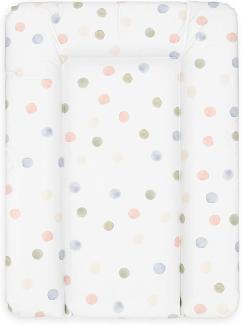 Bonky Wickelauflage weiche Wickelunterlage Baby Wickeltischauflage Abwaschbar - farbige Punkte - 50 x 70 cm