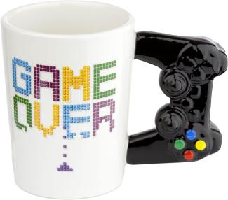 Puckator Tasse Controller Tasse Game Over mit 3D Controller am Henkel, 100% Keramik