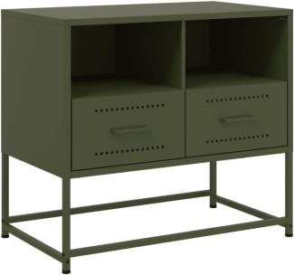 TV-Schrank Olivgrün 68x39x60,5 cm Stahl 846552