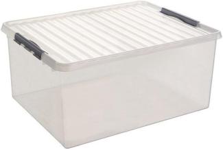 Sunware Kunststoff-Box Q-Line 120l mit Deckel transparent Aufbewahrungsbox Box