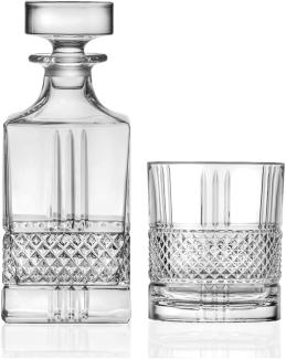 RCR 733583 Brillante Kombiservice Whisky, Glas Sonoro, 6 Gläser + 1 Flasche