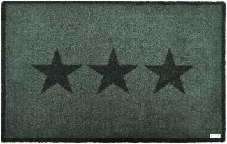 Kurzflor Fußmatte Sterne Grau Anthrazit - 50x70x0,7cm
