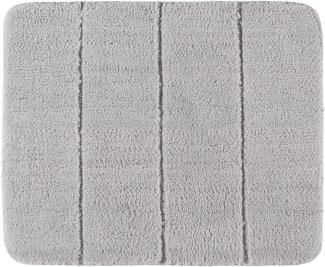 WENKO Badteppich Steps Light Grey 55 x 65 cm, Mikrofaser